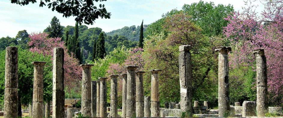 The Palestra in ancient Olympia. This was the ancient Greek wrestling school.