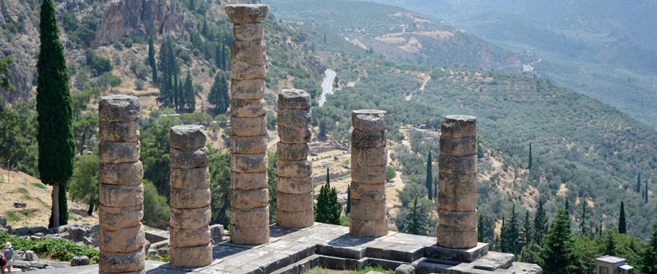 The temple of Apollo at Delphi