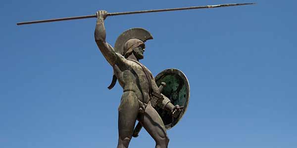 The statue of King Leonidas