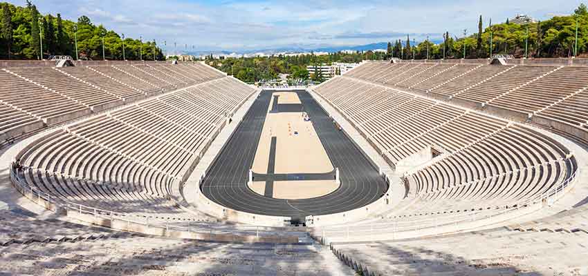 The all marble Panathenaic stadium in Athens