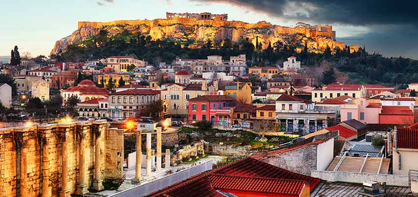The picturesque Plaka area in Athens